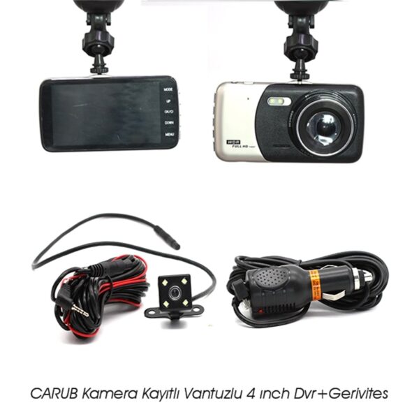 001 58 04 - CARUB Kamera Kayıtlı Vantuzlu 4 inch Dvr+Gerivites