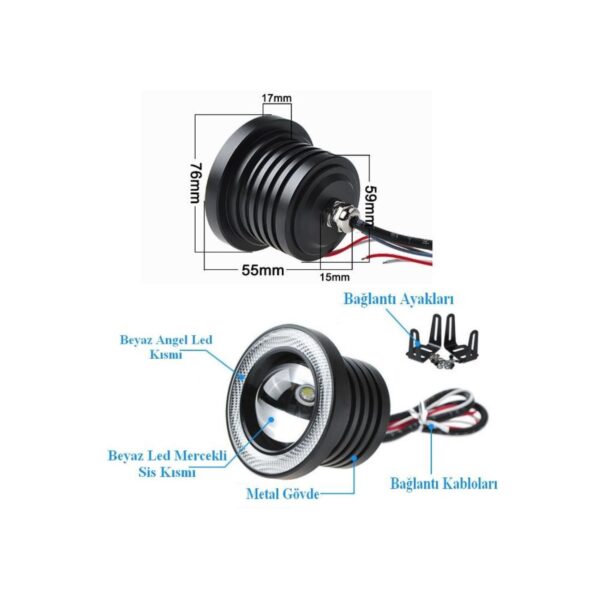 76MM ANGEL SİS TURUNCU-BEYAZ - Görsel 6