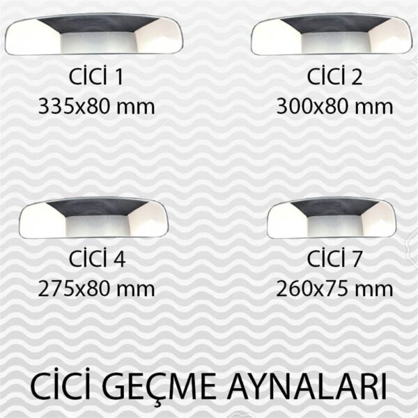 TAKGÖR CİCİ 2 LASTİKLİ İÇ AYNA ÇOK BOMBELİ - Görsel 3
