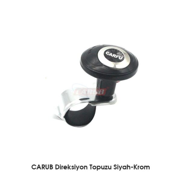 CARUB Direksiyon Topuzu Siyah-Krom