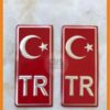 Tr Plaka Krom Sticker 2'li - Türkiye Plaka Krom Stıcker - Türkiye Plakalık Krom - Görsel 2