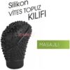 CARUB VitesTopuz Kılıfı Silikon Oval Masajlı Siyah - Görsel 2