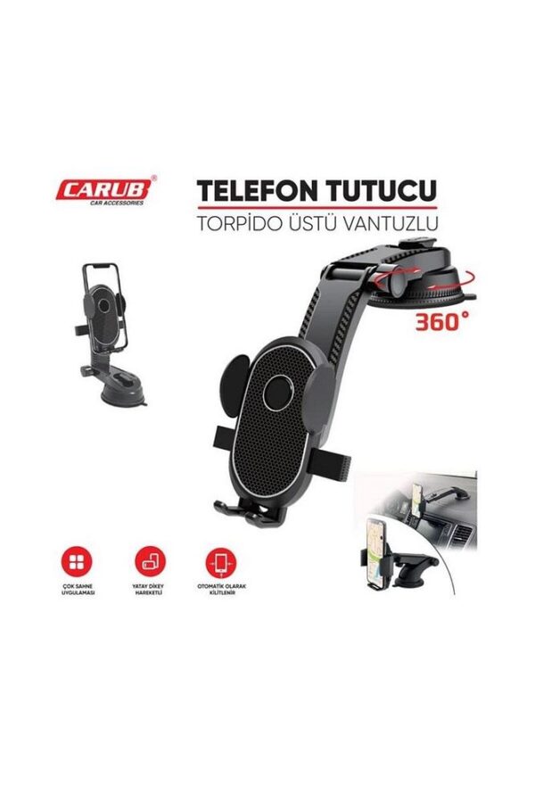 CARUB Telefon Tutucu Ayarlı Carbon Vantuzlu BR5901974