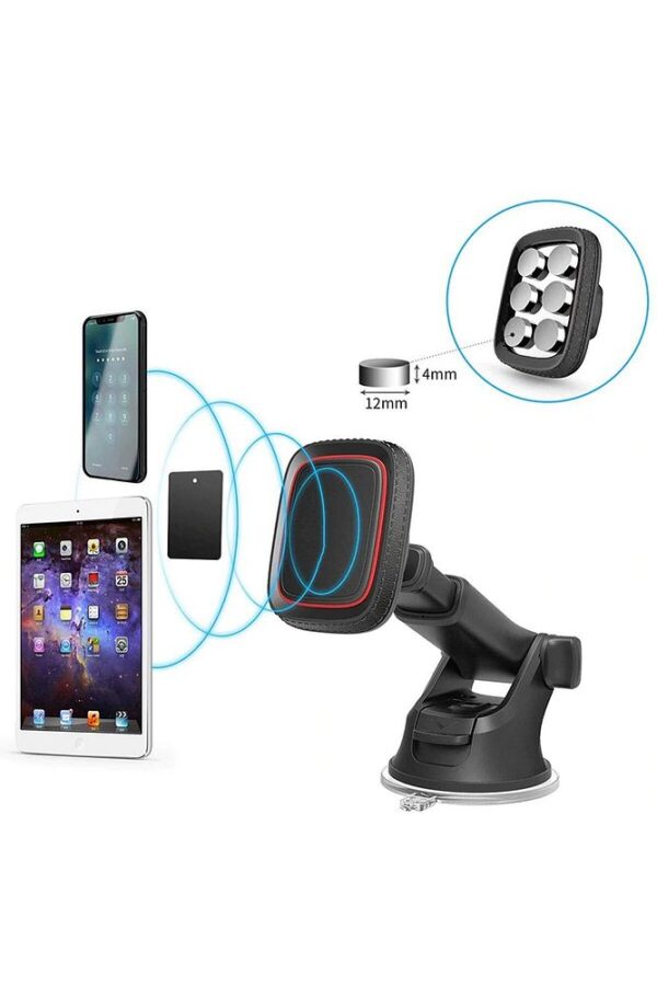 Universal Uzayabilen Manyetik Mıknatıslı Vakumlu Akrobat Araç Telefon Tutucu Jelli Araba Tutacağı - Görsel 3