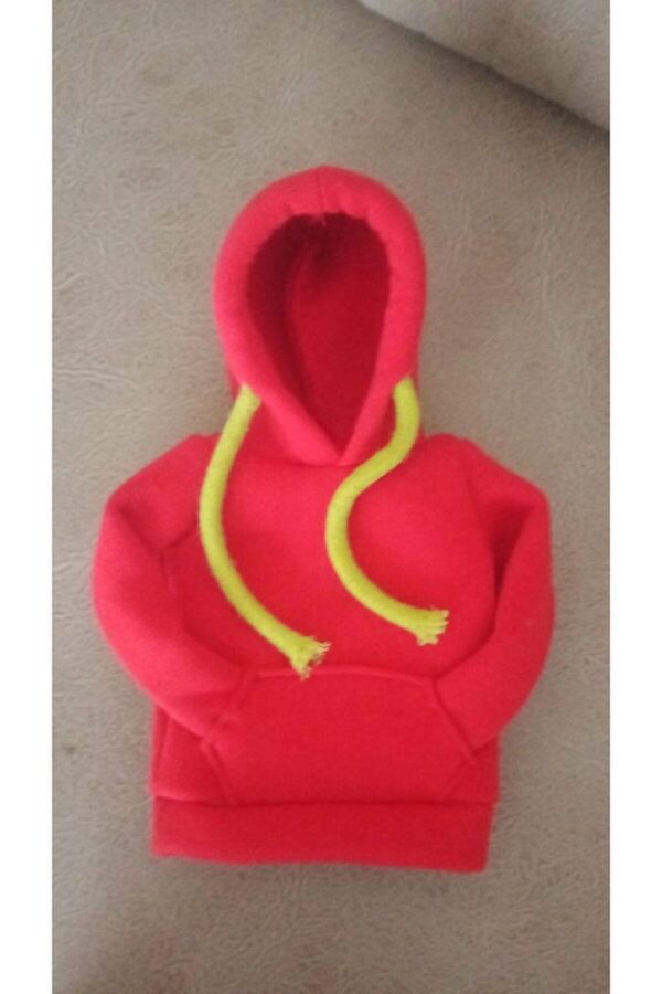 Vites Kılıfı Kapşonlu Sweatshirt Geçirmeli Vites Topuzu Kılıfı KIRMIZI - Görsel 2