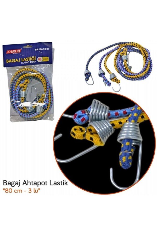 Bagaj Ahtapot Lastik 3 Lü 80>180 Cm 1.kalite Br0765007 - Görsel 2