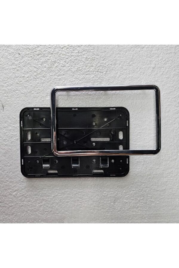 Kare Plakalık Motosiklet Uyumlu Krom Plastik 26x17cm - Görsel 3