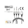CARUB Şarj Kablo Usb 3lü İphone,Samsung,Huwaei 1MT - Görsel 3