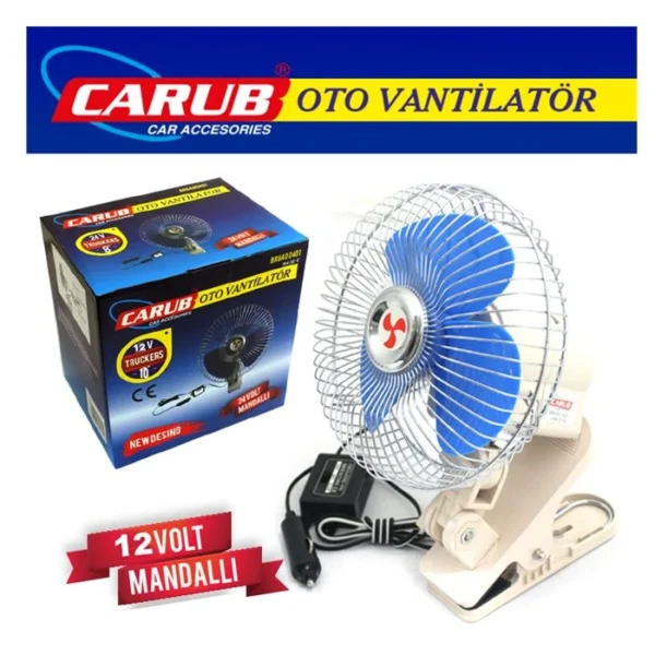 Vantilatör 12V 10 İnch Mandallı - Görsel 5