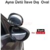 Ayna Üstü Ilave Dış Oval 14x7,5cm Siyah Büyük 2 Adet - Görsel 2