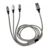 CARUB Şarj Kablo Usb 3lü İphone,Samsung,Huwaei 1MT - Görsel 2