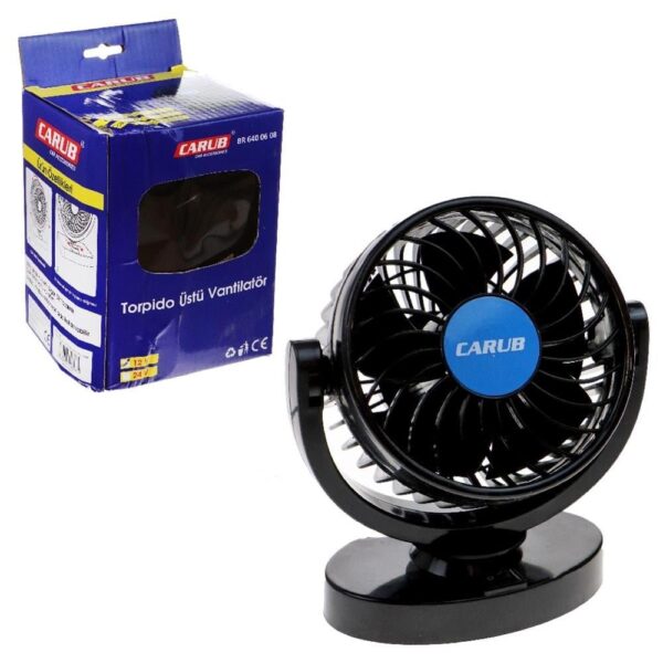 Vantilatör 12V Torpido ÜstüTekli Fan Ayarlı - Görsel 2