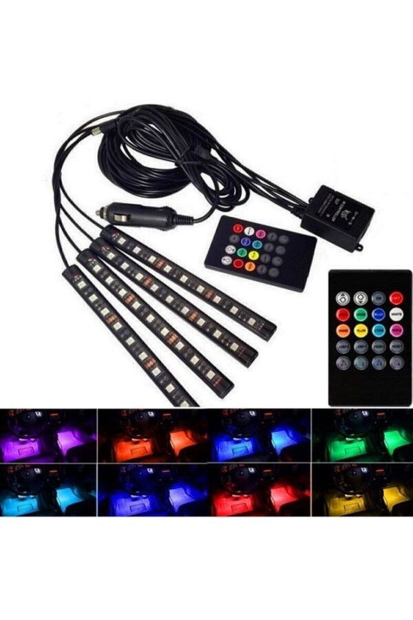 Araç Içi Ayak Altı Led Sese Duyarlı 12'li - Rgb