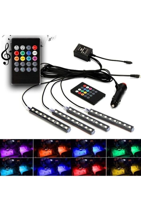 Araç Içi Ayak Altı Led Sese Duyarlı 12'li - Rgb - Görsel 2