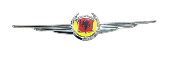 ÇELENK ARMA PLASTİK KROM ARNAVUT BAYRAĞI  LOGOLU SARI ÇERÇEVE